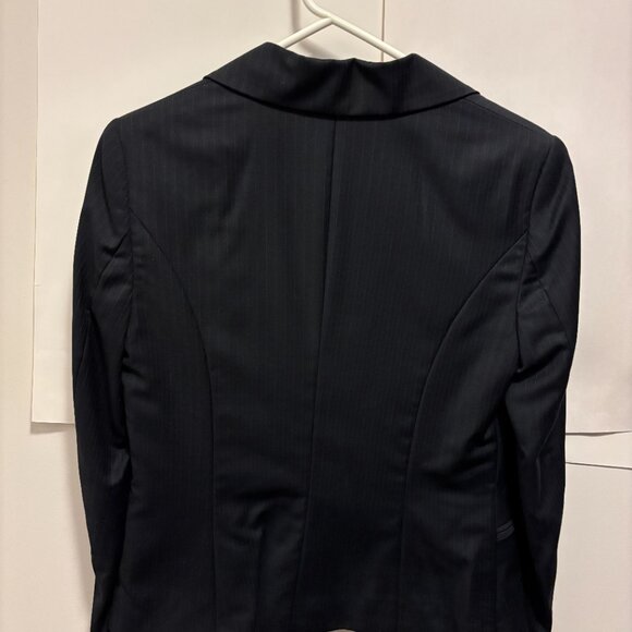 Cour Carre Women Wool Black Suit Blazer Jacket - Picture 3 of 5